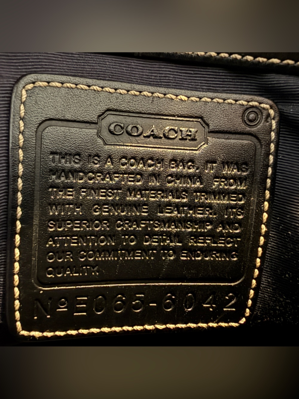 Coach Signature Canvas Buckle Tote in Dark Brown, Black, Y2K era bag - Picture 6 of 15